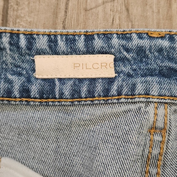 PILCRO High Rise Relaxed Fit Jeans Womens Size 31 Distressed Light Wash Denim - Picture 10 of 12